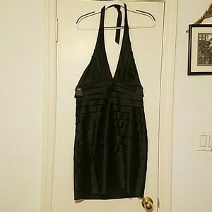 BCBG MaxAzria Halter Bandage Dress. Black  12 NWT
